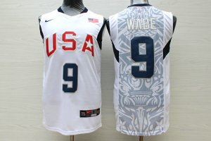 Nike Dwyane Wade 9 Team USA Basketball 2008 Olympics Jersey White